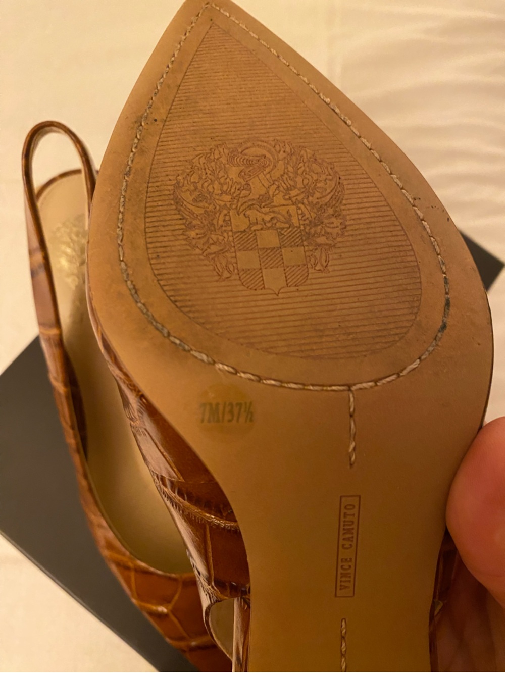 Vince Camuto Brown Sling Backs - Picture 6 of 6